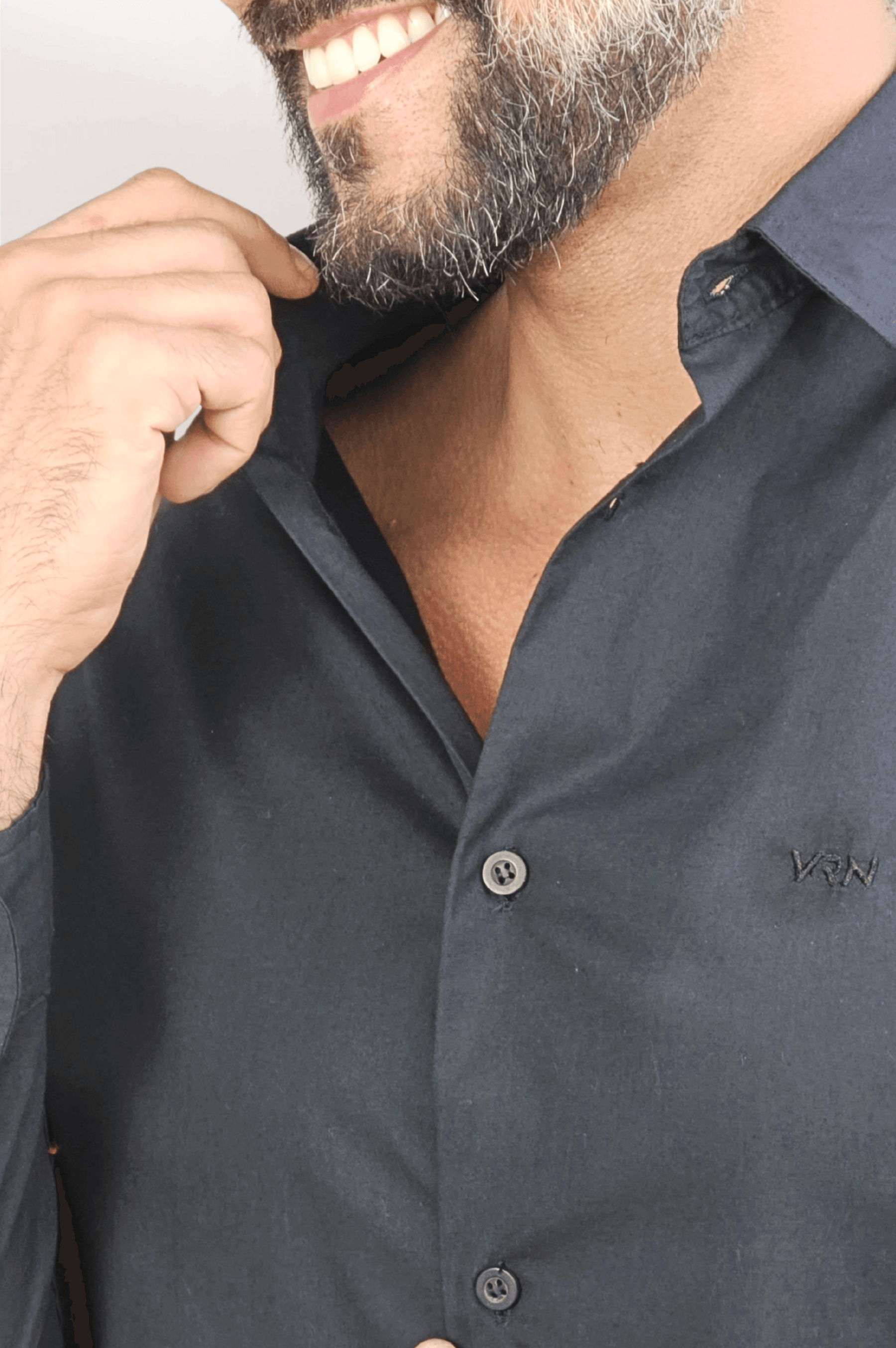 Premium Slim ML Tricoline Dress Shirt with Logo