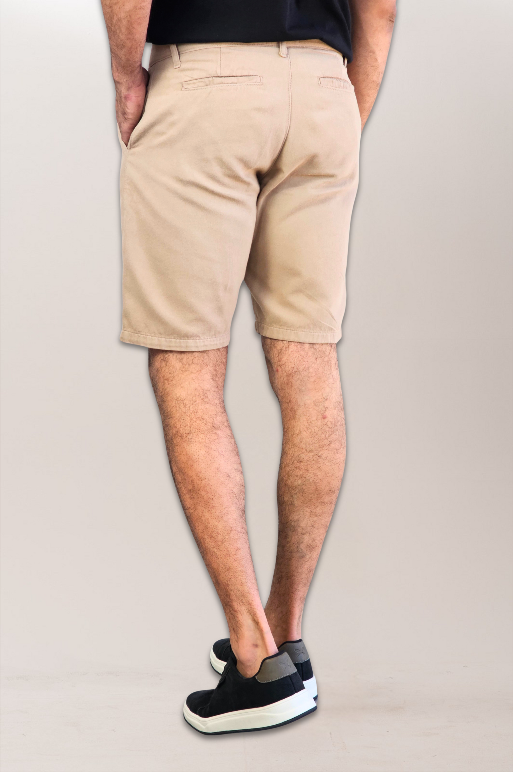 Slim Pure Cotton Twill Chino Bermuda Shorts