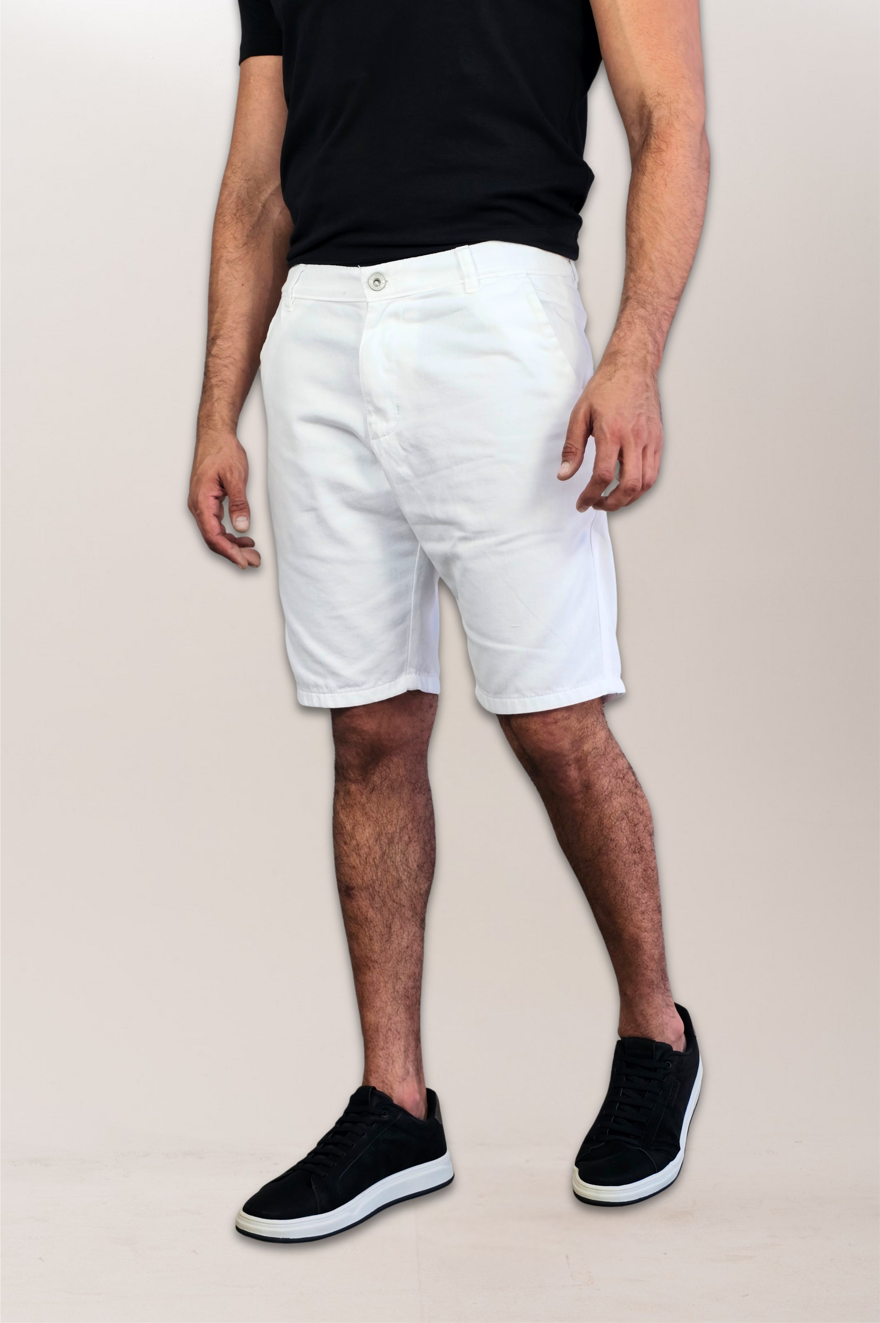 Slim Pure Cotton Twill Chino Bermuda Shorts
