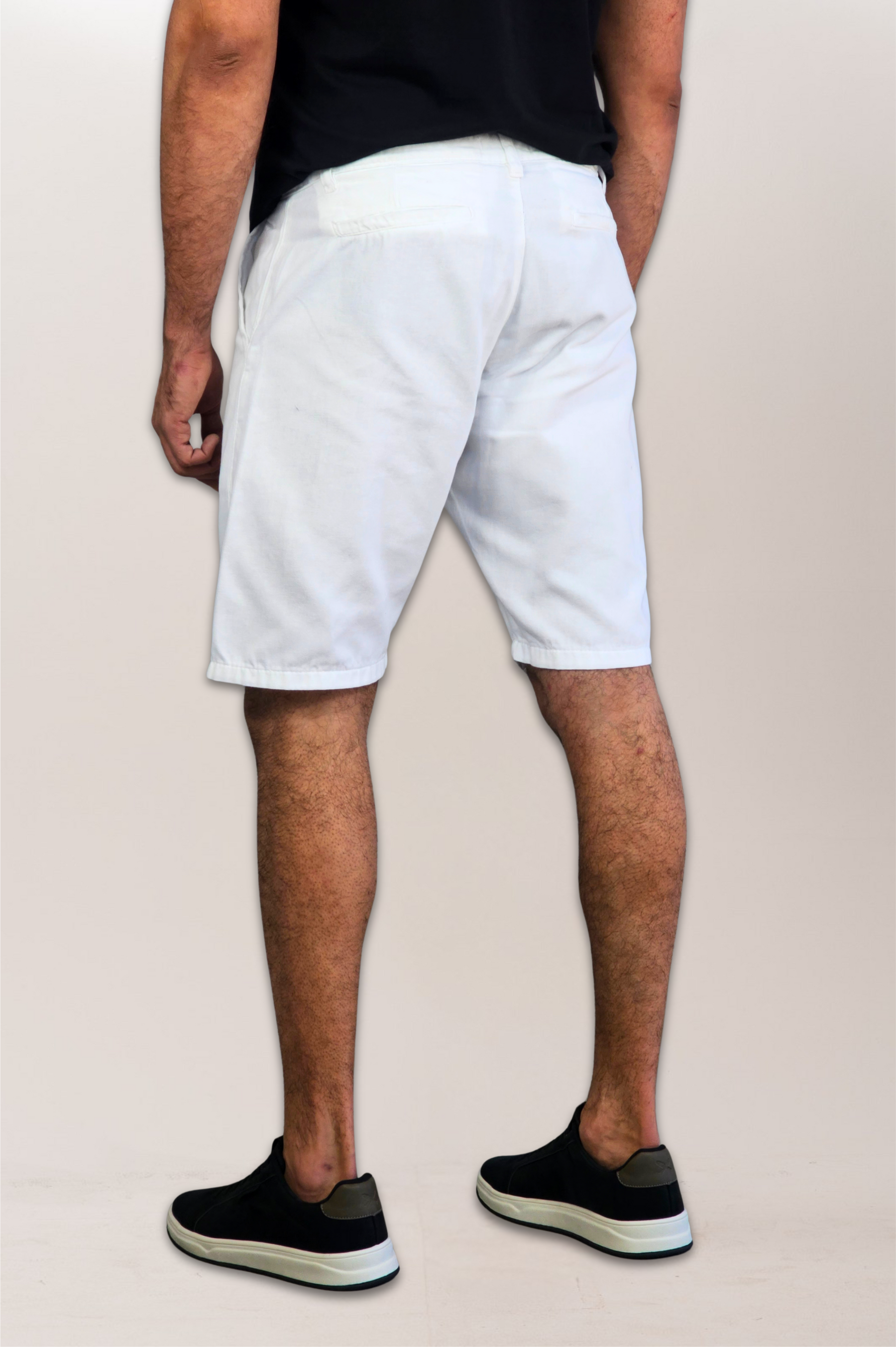 Slim Pure Cotton Twill Chino Bermuda Shorts