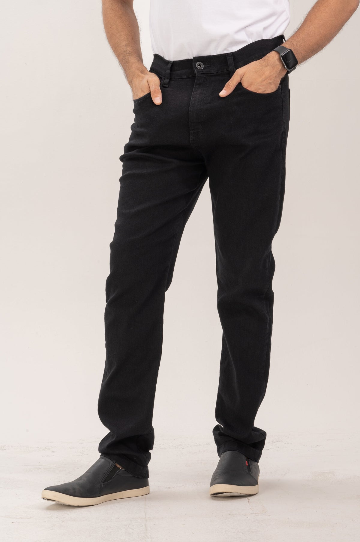 Black Slim Five Pocket Jeans