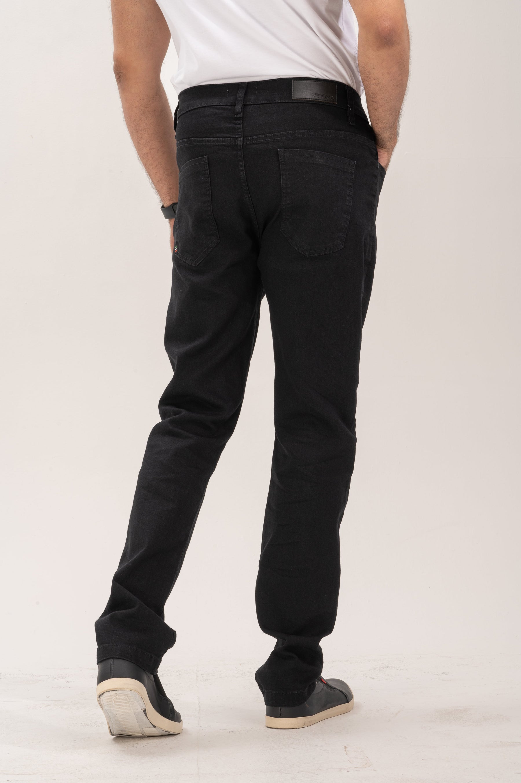 Black Slim Five Pocket Jeans