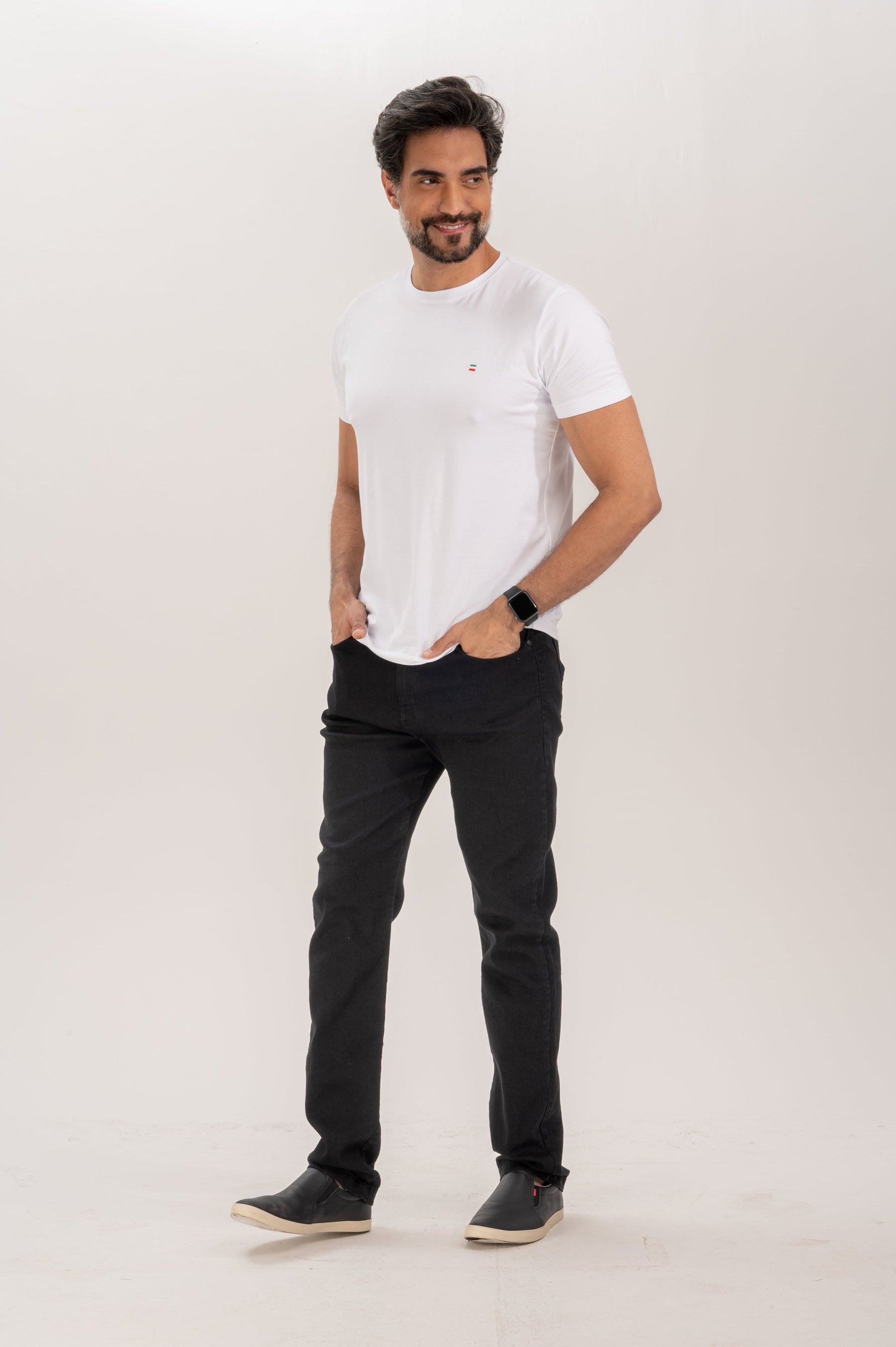 Black Slim Five Pocket Jeans