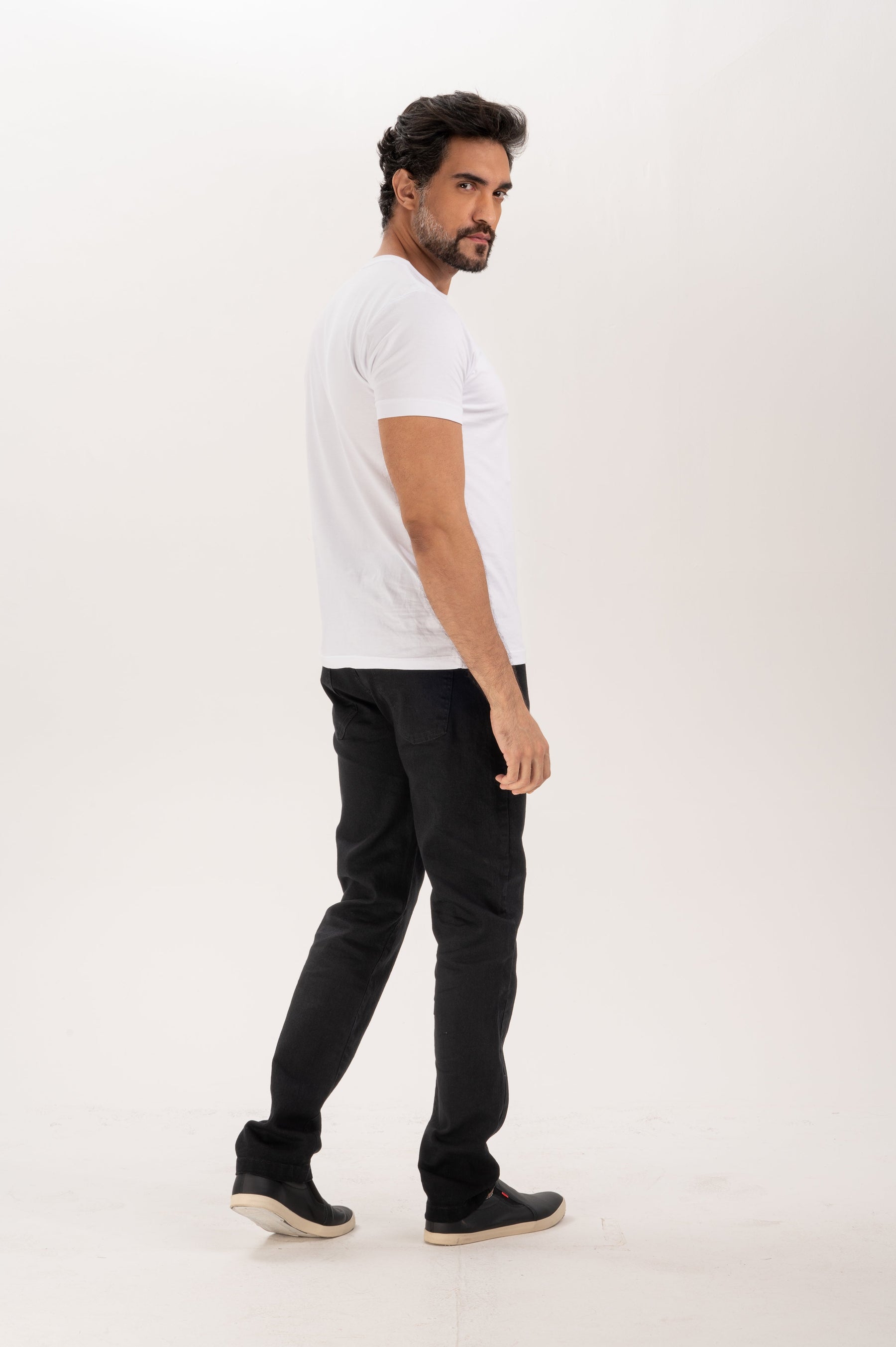 Black Slim Five Pocket Jeans