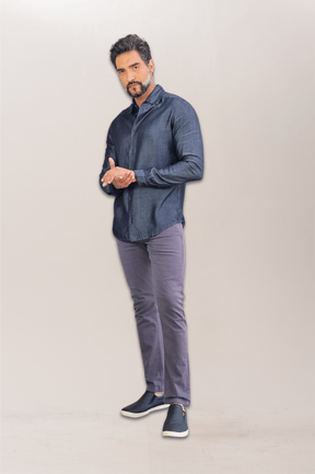 Premium Slim ML Dark Jeans Dress Shirt