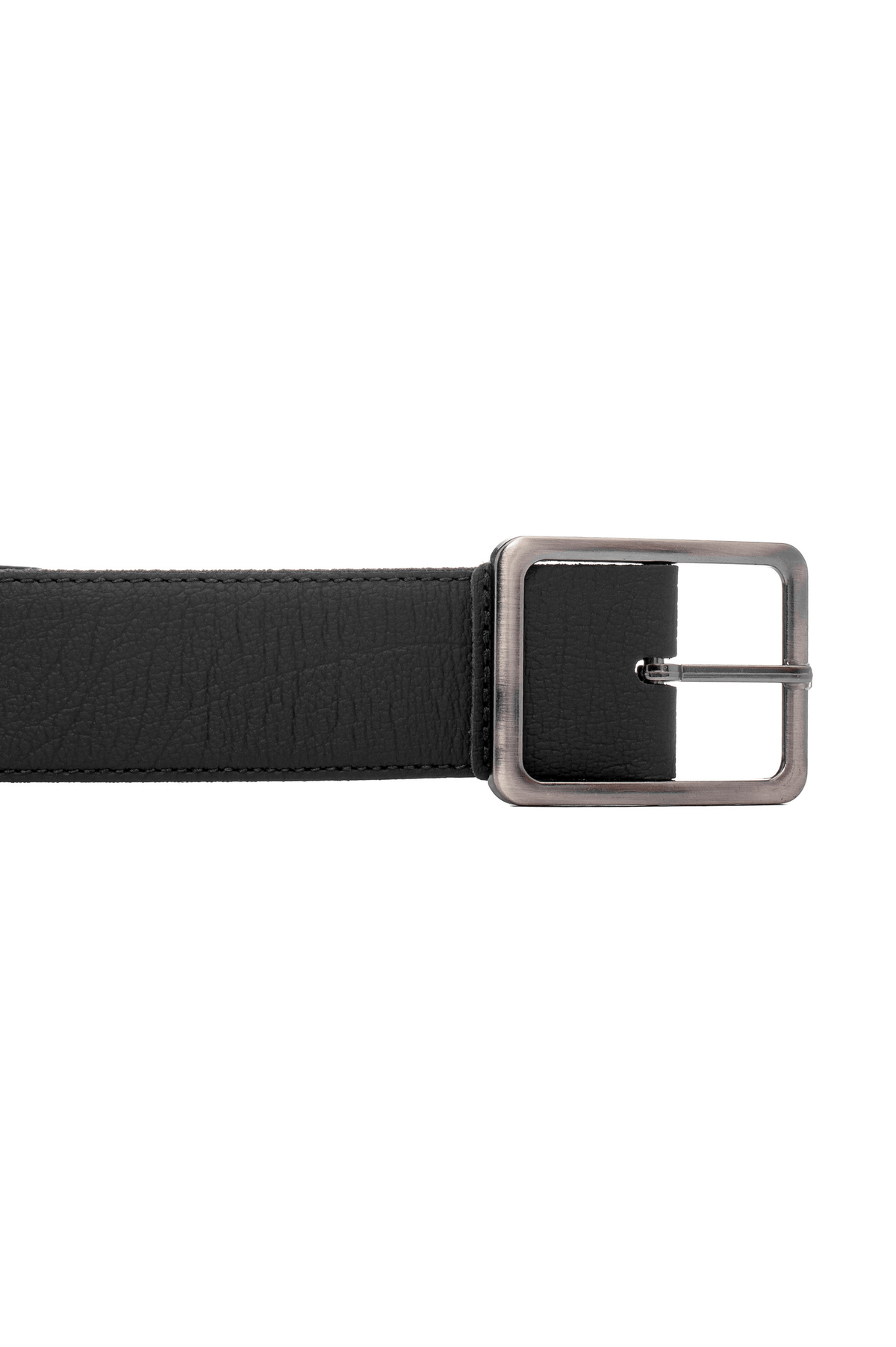 Premium Double-Sided Leather Belt, Elastic/Black Verona