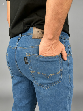 Calça Jeans Masculina Reta Confort Importada Vilejack