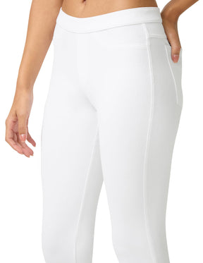 Calça Branca Legging Feminina Cropped C/ Bolso No Nonsense