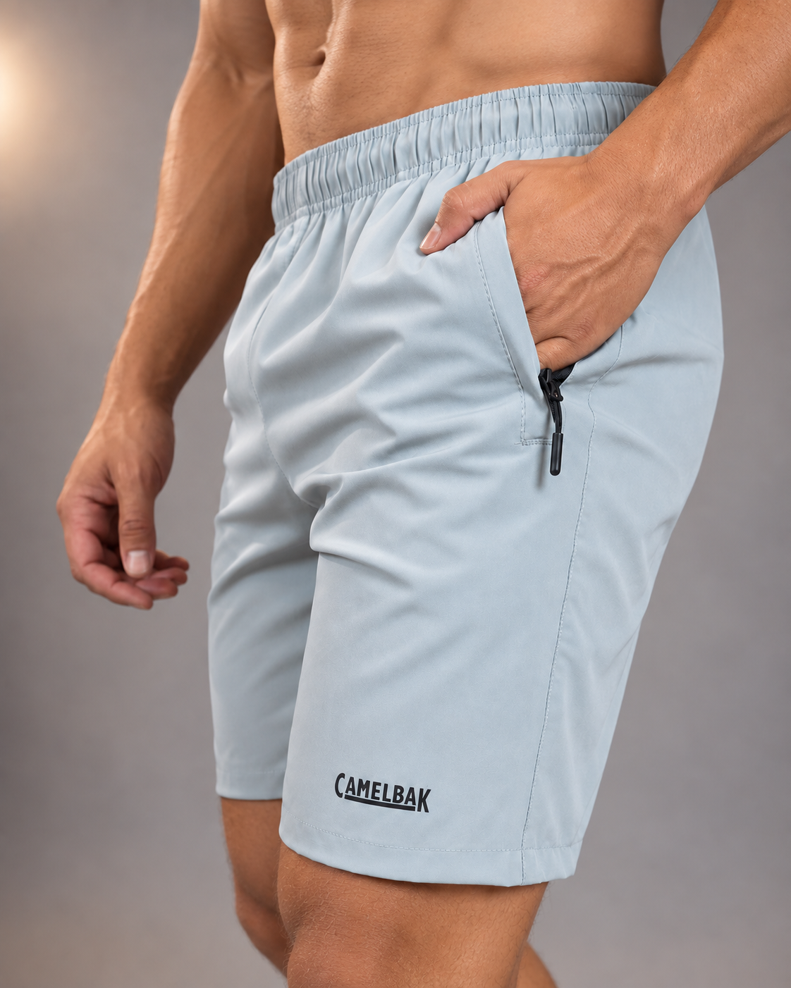 Short Masculino Dry Fit Bolso com Zíper Camelback
