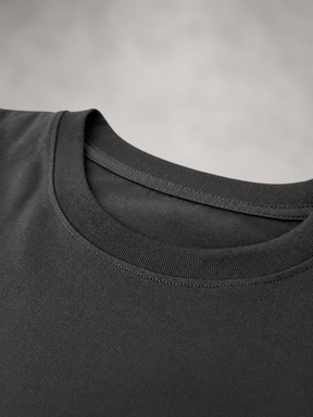 Camiseta Preta Algodão Egípcio Masculina C/ Elastano Premium Camelback