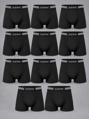 Kit 10 Cuecas Boxer Masculina Adulto Sem Costura Microfibra Scanner