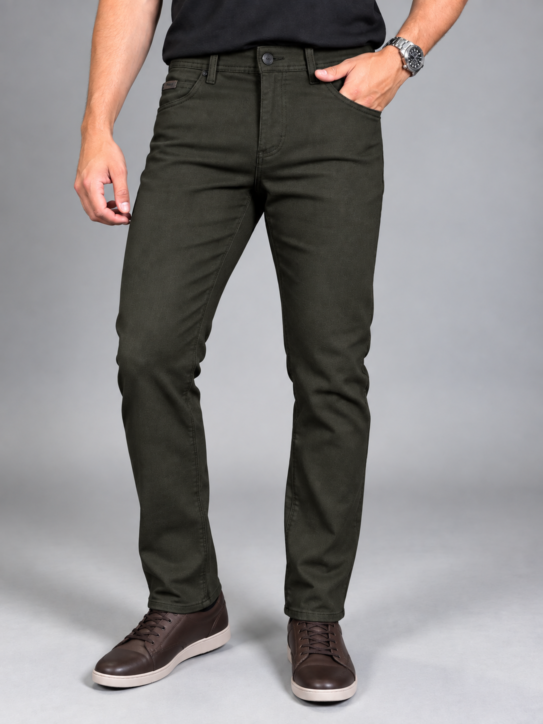 Calça Wrangler Sarja Com Elastano Slim Texas Premium