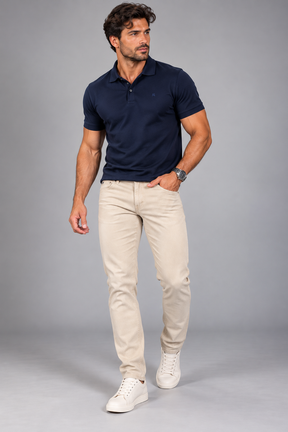 Calça Wrangler Sarja Com Elastano Slim Texas Premium