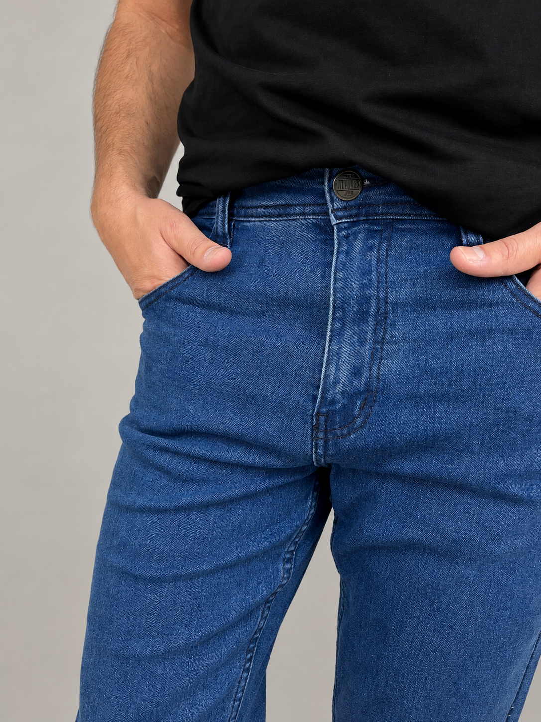 Calça Jeans Masculina Reta Confort Importada Vilejack
