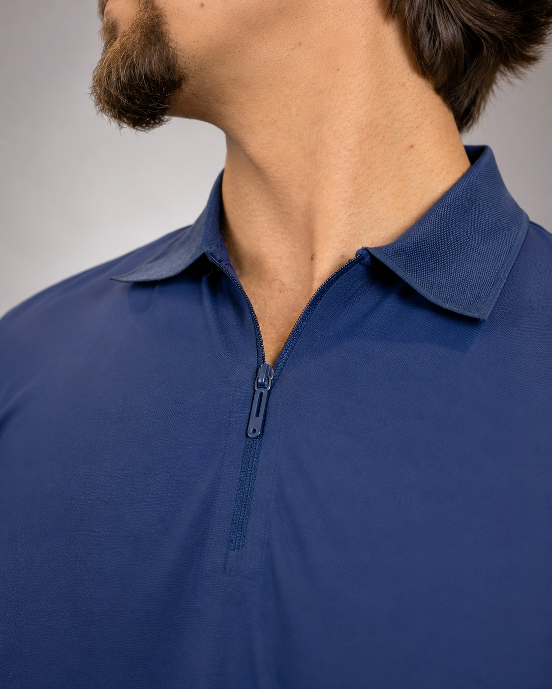 Camisa Polo Masculina Tecido Tech c/Zíper Verona