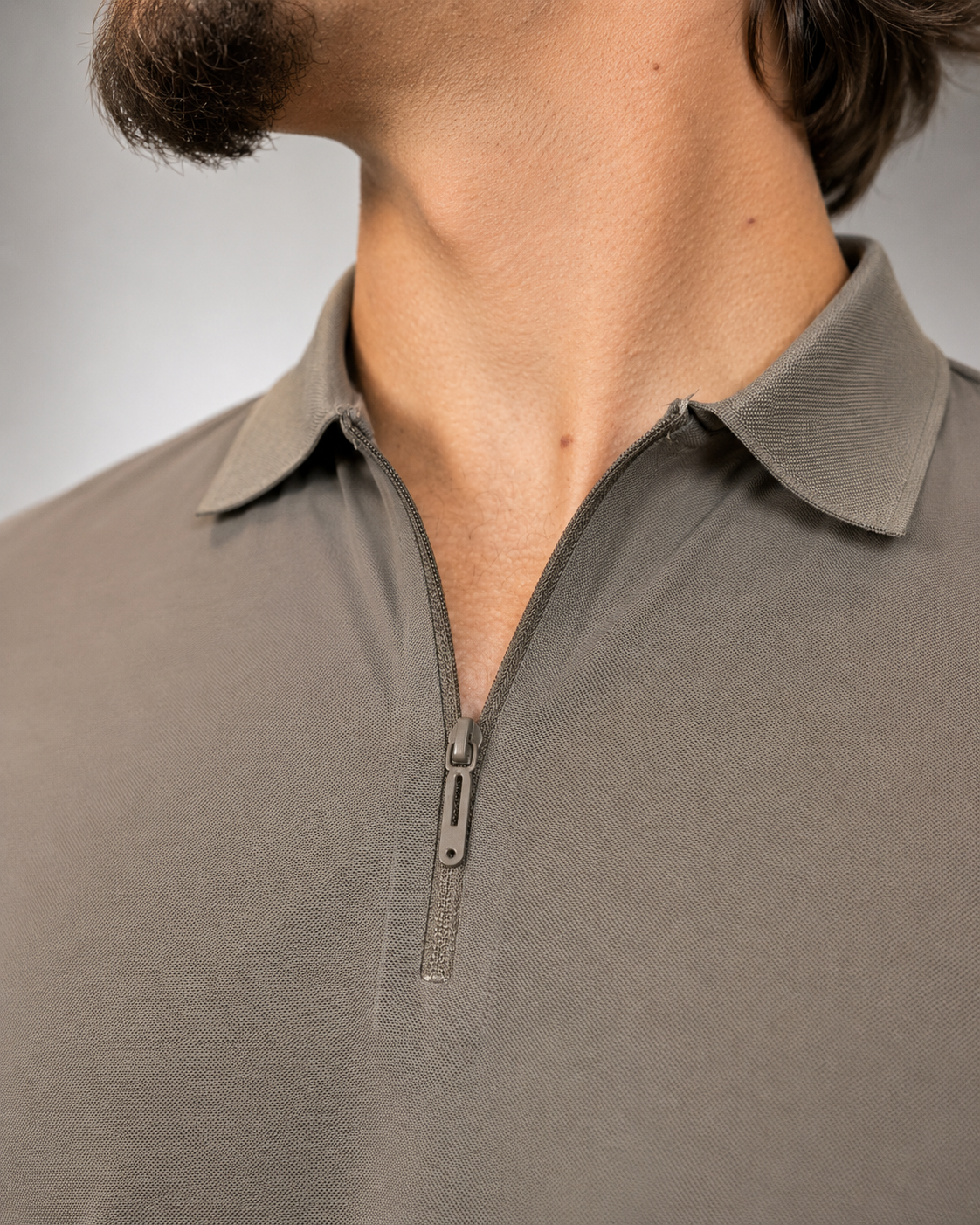 Camisa Polo Masculina Tecido Tech c/Zíper Verona