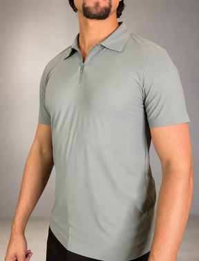 Camisa Polo Masculina Tecido Tech c/Zíper Verona