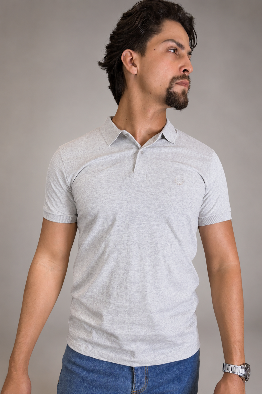 Camisa Gola Polo Masculina Estonada Slim Algodão Premium Vilejack