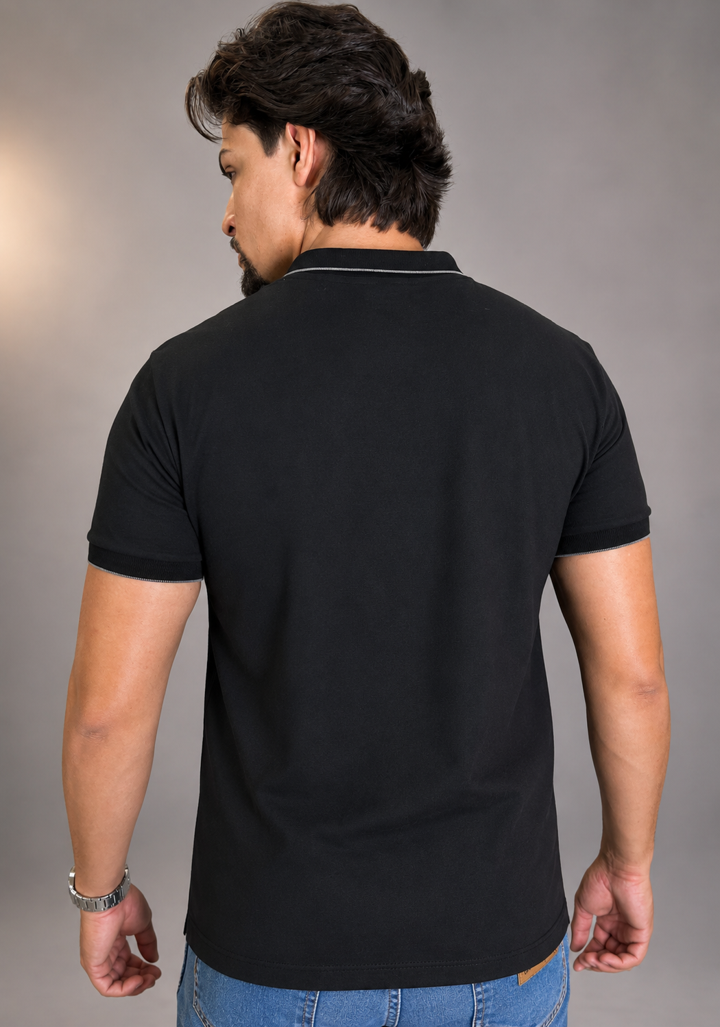 Camisa Gola Polo Masculina Algodão c/ Bolso Vilejack