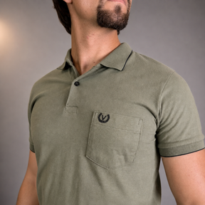 Camisa Gola Polo Masculina Algodão c/ Bolso Vilejack