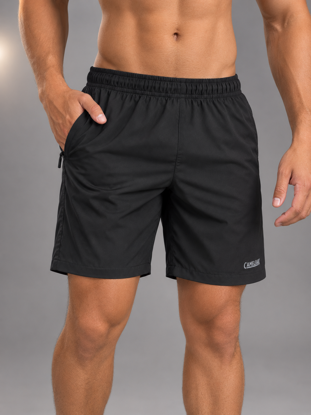 Short Masculino Dry Fit Bolso com Zíper Camelback