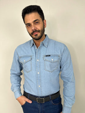 Camisa Jeans Masculina Regular Premium Vilejack Importada