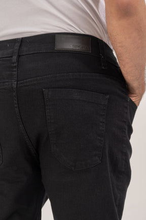 Black Slim Five Pocket Jeans