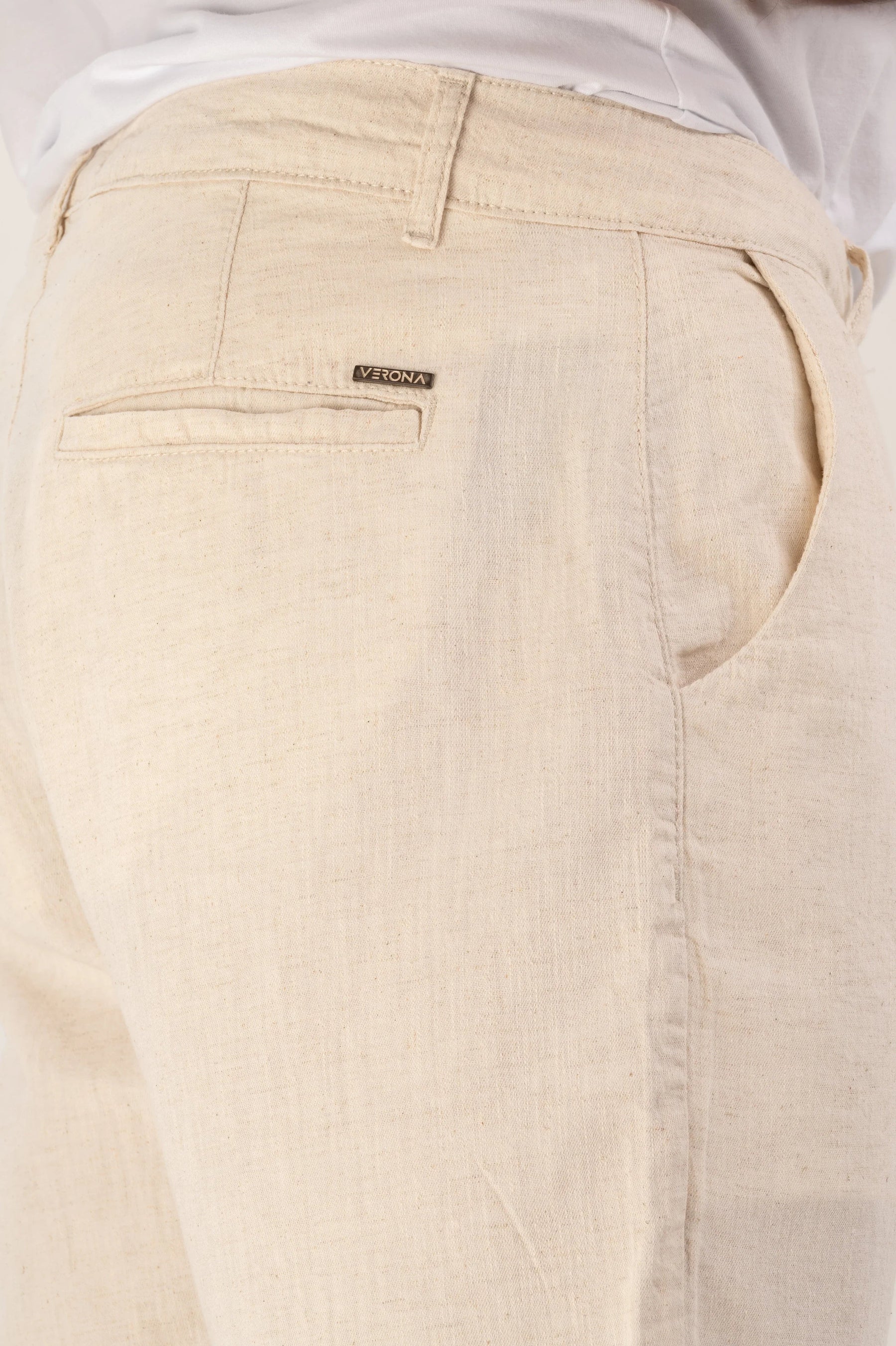 Premium Linen Chino Bermuda Shorts Slim Tailoring