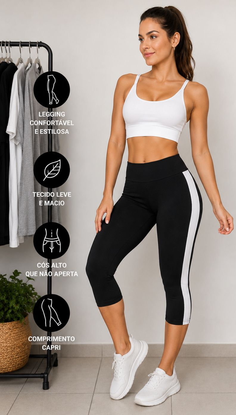 Calça Legging Feminina Capri Premium No Nonsense